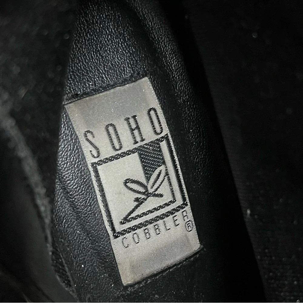 Vintage 90s Y2K SoHo Cobbler Alex Chunky Platform Leather Boots Size 8.5 - Picture 10 of 16